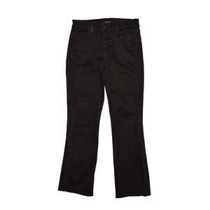 J BRAND $228 Selena Mid-Rise Cropped Bootcut Stretch Denim Jean Black‎ Size 24